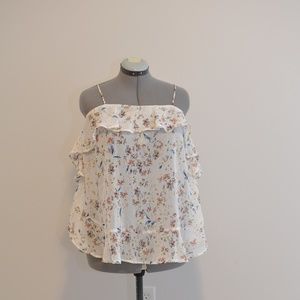 Molly Green Flowy Top - Feather Pattern